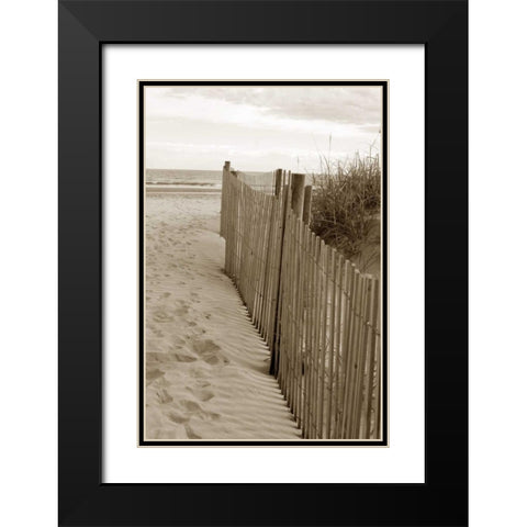Beach Trail 2 Black Modern Wood Framed Art Print with Double Matting by Amber Light Gallery