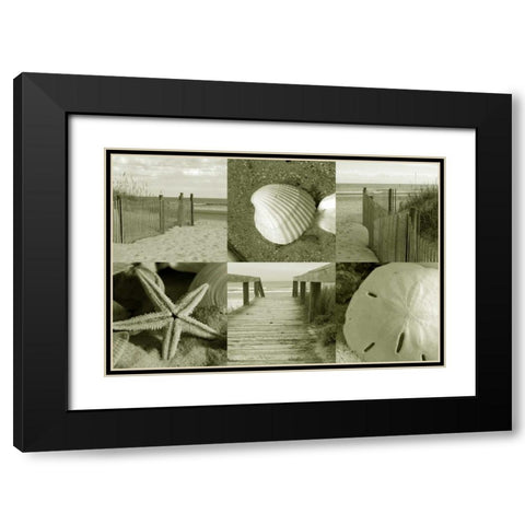 Seaside Story 2 Black Modern Wood Framed Art Print with Double Matting by Amber Light Gallery