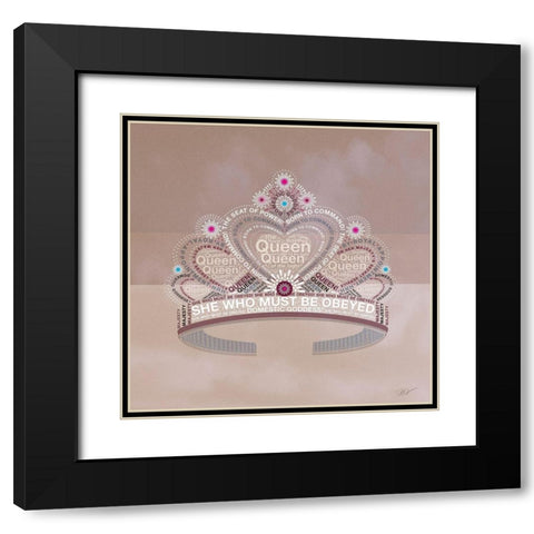 PRETTY TIARA  Black Modern Wood Framed Art Print with Double Matting by Van Roey, Dominique