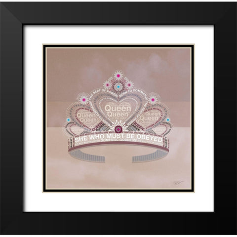 PRETTY TIARA  Black Modern Wood Framed Art Print with Double Matting by Van Roey, Dominique