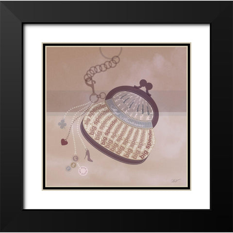 PRETTY PURSE  Black Modern Wood Framed Art Print with Double Matting by Van Roey, Dominique