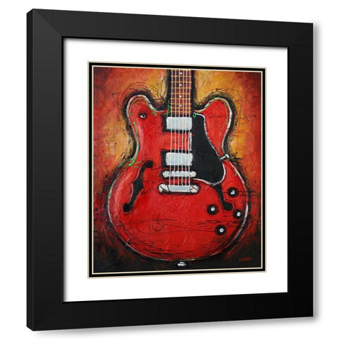 Blues King Black Modern Wood Framed Art Print with Double Matting by Langton, Bruce