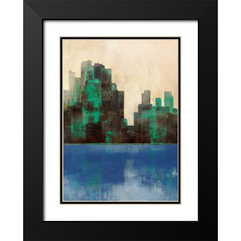 Monaco Lagoon 2 Black Modern Wood Framed Art Print with Double Matting by Roko, Ken