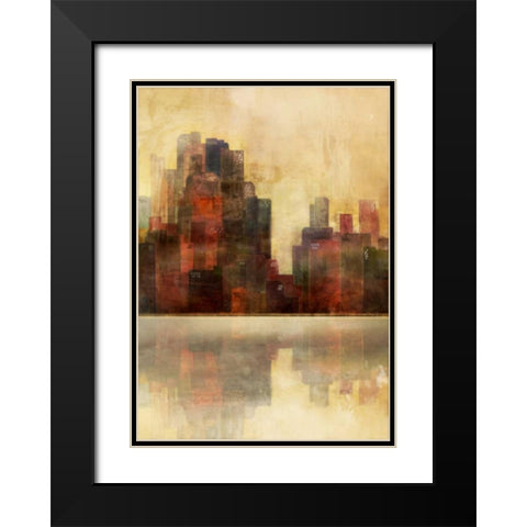 Golden Lagoon 2 Black Modern Wood Framed Art Print with Double Matting by Roko, Ken