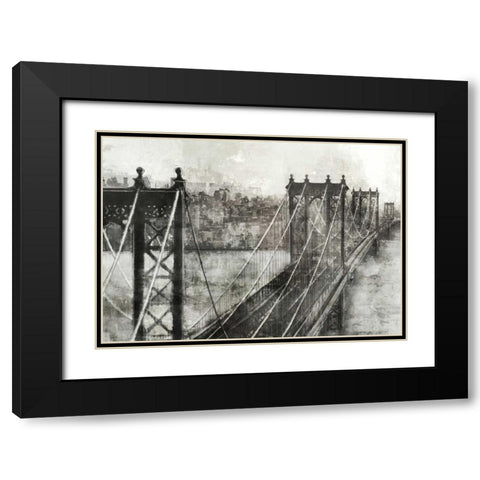 City Bridge 2 Black Modern Wood Framed Art Print with Double Matting by Roko, Ken