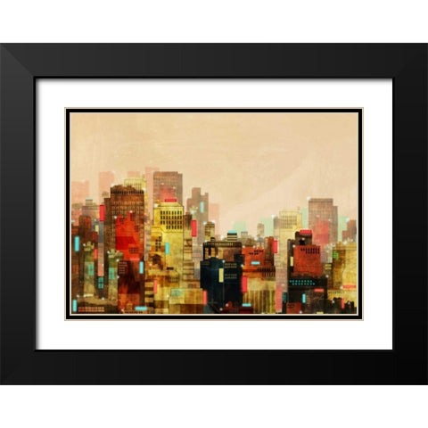City Beyond 1 Black Modern Wood Framed Art Print with Double Matting by Roko, Ken