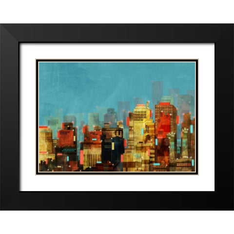 City Beyond 2 Black Modern Wood Framed Art Print with Double Matting by Roko, Ken