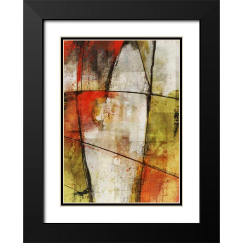 Flow 1 Black Modern Wood Framed Art Print with Double Matting by Roko, Ken