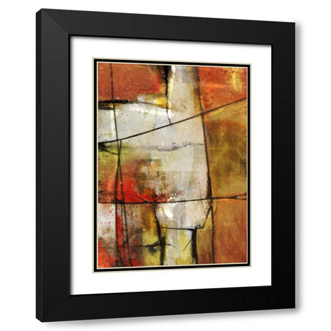 Flow 2 Black Modern Wood Framed Art Print with Double Matting by Roko, Ken