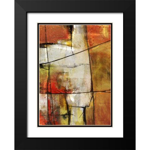 Flow 2 Black Modern Wood Framed Art Print with Double Matting by Roko, Ken