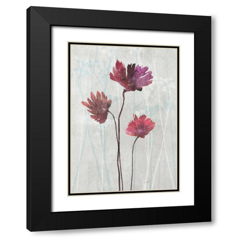 Blush Blooms 2 Black Modern Wood Framed Art Print with Double Matting by Roko, Ken