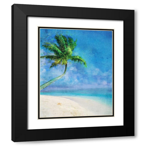 Palm Beach and Starfish Black Modern Wood Framed Art Print with Double Matting by Roko, Ken