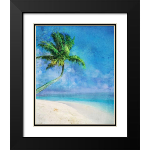 Palm Beach and Starfish Black Modern Wood Framed Art Print with Double Matting by Roko, Ken