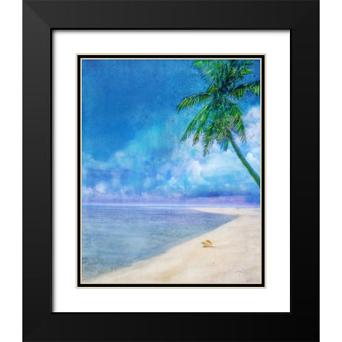 Palm Beach and Shell Black Modern Wood Framed Art Print with Double Matting by Roko, Ken