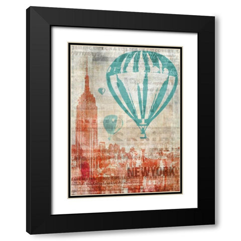 New York Travel Black Modern Wood Framed Art Print with Double Matting by Roko, Ken