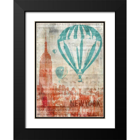 New York Travel Black Modern Wood Framed Art Print with Double Matting by Roko, Ken