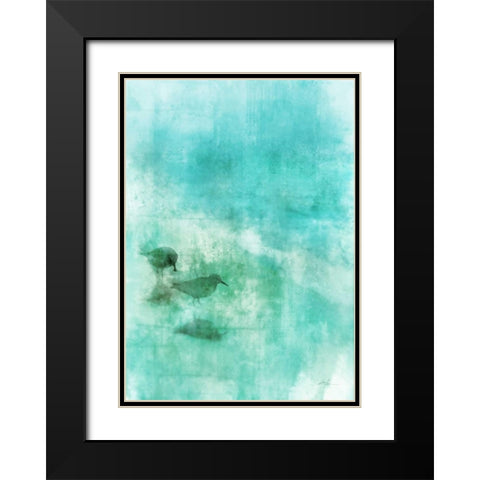 Seashore Stroll 1 Black Modern Wood Framed Art Print with Double Matting by Roko, Ken