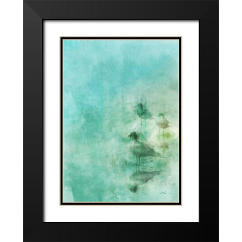 Seashore Stroll 2 Black Modern Wood Framed Art Print with Double Matting by Roko, Ken