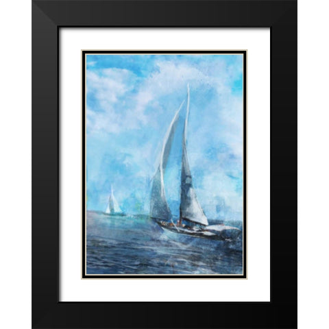 Sailing Sea 2 Black Modern Wood Framed Art Print with Double Matting by Roko, Ken