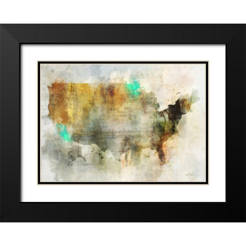 Earth Tones USA Black Modern Wood Framed Art Print with Double Matting by Roko, Ken