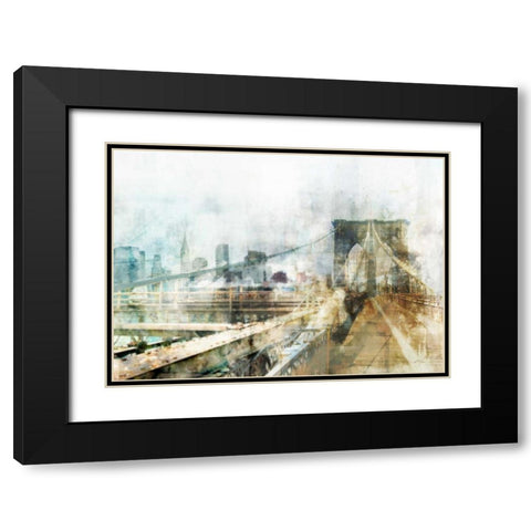 Bridge Impression Black Modern Wood Framed Art Print with Double Matting by Roko, Ken