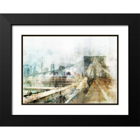 Bridge Impression Black Modern Wood Framed Art Print with Double Matting by Roko, Ken