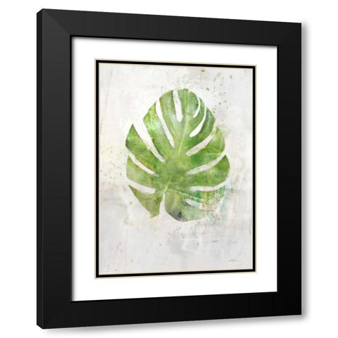 Textured Split Leaf Palm Black Modern Wood Framed Art Print with Double Matting by Roko, Ken
