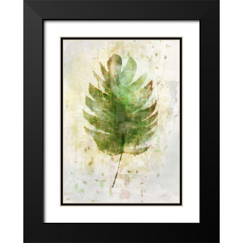 Textured Tropical Palm Black Modern Wood Framed Art Print with Double Matting by Roko, Ken