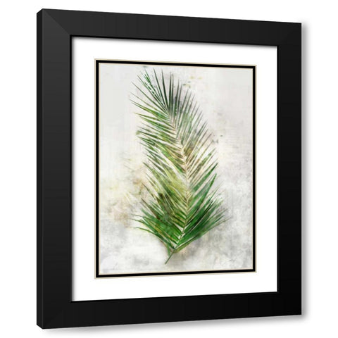 Textured Areca Palm Black Modern Wood Framed Art Print with Double Matting by Roko, Ken