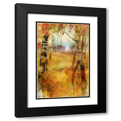 Splashes of Autumn Black Modern Wood Framed Art Print with Double Matting by Roko, Ken