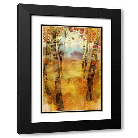Splashes of Fall Black Modern Wood Framed Art Print with Double Matting by Roko, Ken