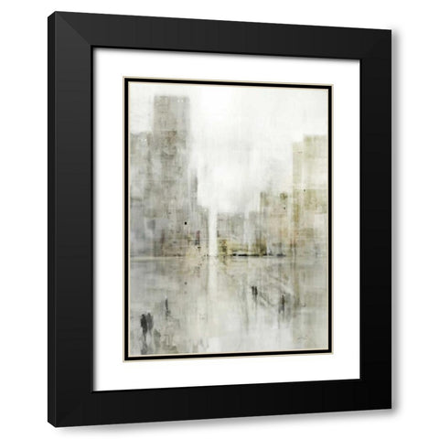 City Path Black Modern Wood Framed Art Print with Double Matting by Roko, Ken