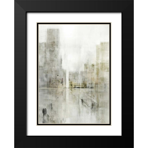City Path Black Modern Wood Framed Art Print with Double Matting by Roko, Ken