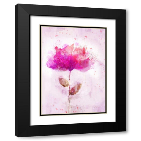 Bursting Floral Black Modern Wood Framed Art Print with Double Matting by Roko, Ken