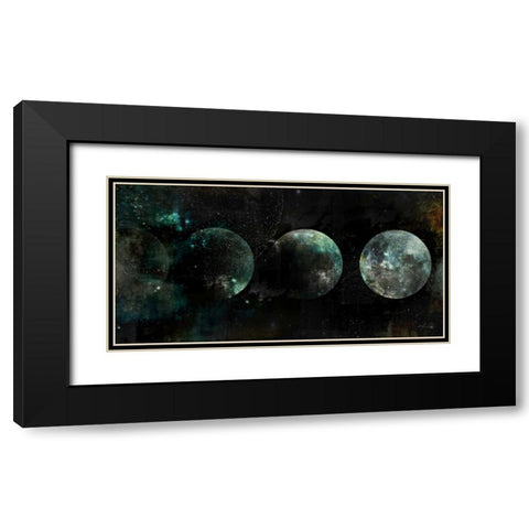 Moon Phases Black Modern Wood Framed Art Print with Double Matting by Roko, Ken