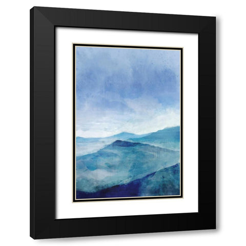 Blue Range Black Modern Wood Framed Art Print with Double Matting by Roko, Ken