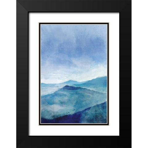 Blue Range Black Modern Wood Framed Art Print with Double Matting by Roko, Ken
