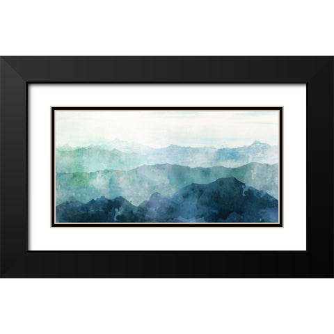 Blue Range Black Modern Wood Framed Art Print with Double Matting by Roko, Ken