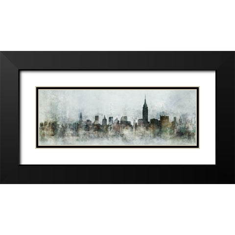 Big City Skyline Black Modern Wood Framed Art Print with Double Matting by Roko, Ken