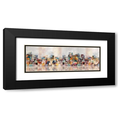 City Of Color Black Modern Wood Framed Art Print with Double Matting by Roko, Ken
