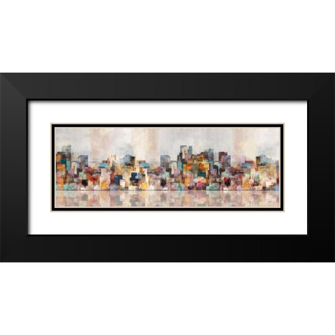 City Of Color Black Modern Wood Framed Art Print with Double Matting by Roko, Ken