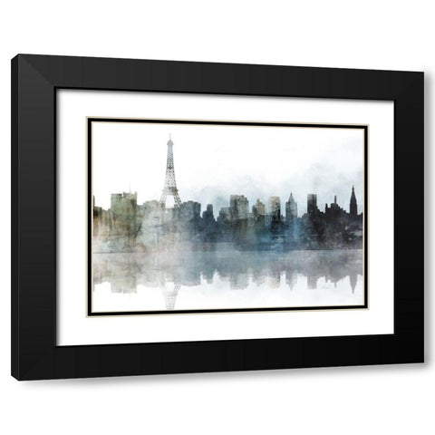 City Mood, Paris Black Modern Wood Framed Art Print with Double Matting by Roko, Ken