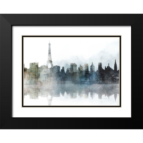 City Mood, Paris Black Modern Wood Framed Art Print with Double Matting by Roko, Ken