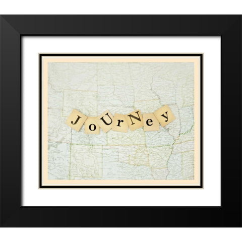 Journey Game Pieces Black Modern Wood Framed Art Print with Double Matting by Dvorak, Vicki