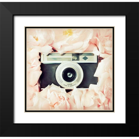 Circle Of Roses Black Modern Wood Framed Art Print with Double Matting by Dvorak, Vicki