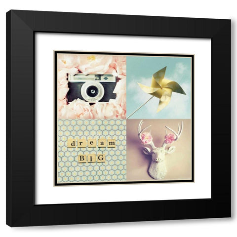Dream Big Black Modern Wood Framed Art Print with Double Matting by Dvorak, Vicki