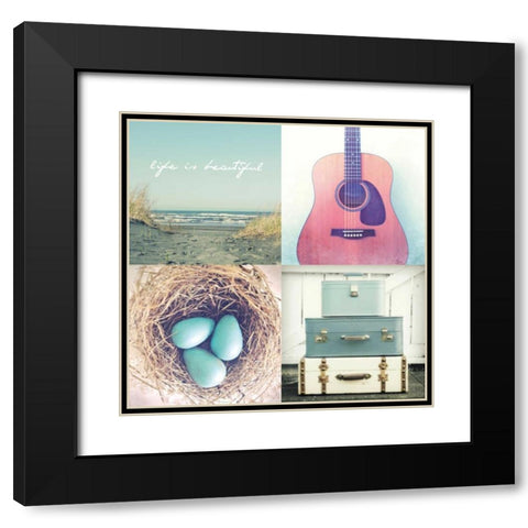 Life Is Beautiful Black Modern Wood Framed Art Print with Double Matting by Dvorak, Vicki