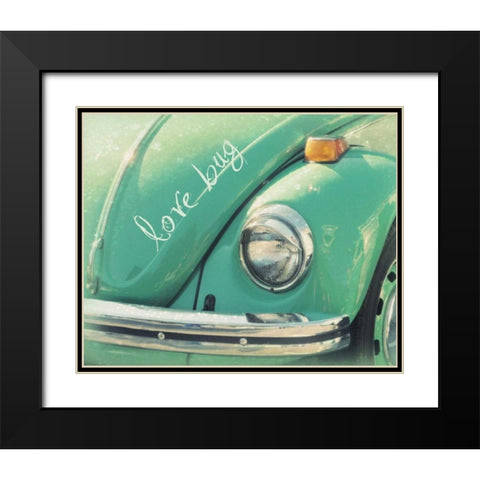 Love Bug Green Black Modern Wood Framed Art Print with Double Matting by Dvorak, Vicki