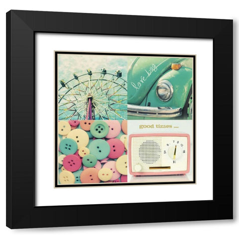 Love Bug Black Modern Wood Framed Art Print with Double Matting by Dvorak, Vicki