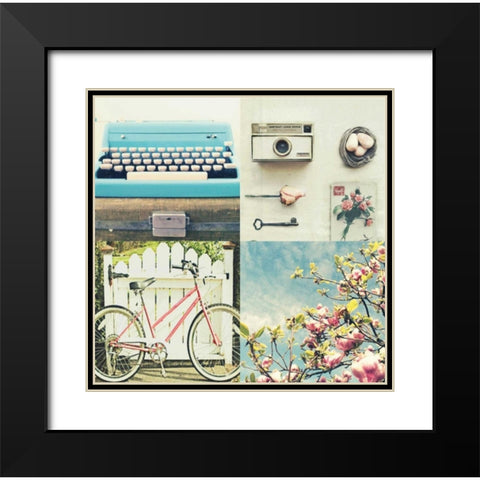 Summer Memories Black Modern Wood Framed Art Print with Double Matting by Dvorak, Vicki